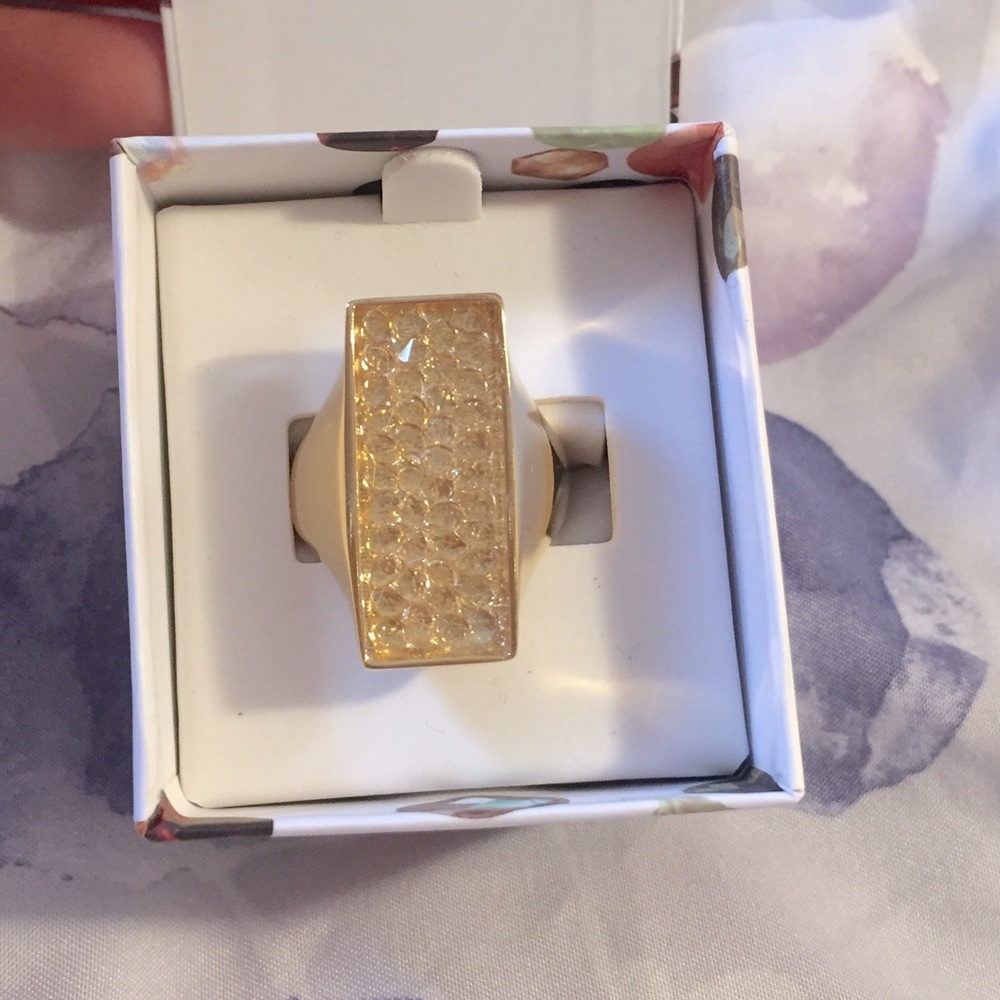 Swarovski crystal ring one size